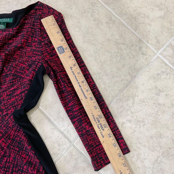 Lauren Ralph Lauren Dress Women’s size “0” Stretchy 3/4 Sleeve Career rushed - Picture 12 of 12